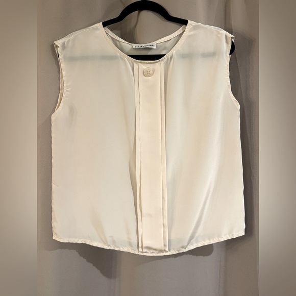 PBJ Sport Cream Boxy Buttoned Blouse - Picture 1 of 5